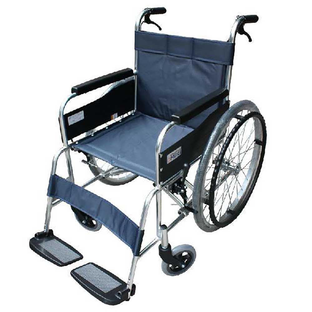日本MiKi MPT-43L 經典手推輪椅 (22寸實心大輪)-輪椅-樂耆同行 Lohas Elderly－香港樂齡長者用品專門店