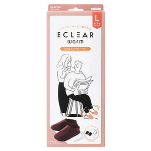 ECLEAR日本Warm保溫發熱電熱拖鞋 (深啡色｜大碼) - 樂耆同行 Lohas Elderly－香港樂齡長者用品專門店