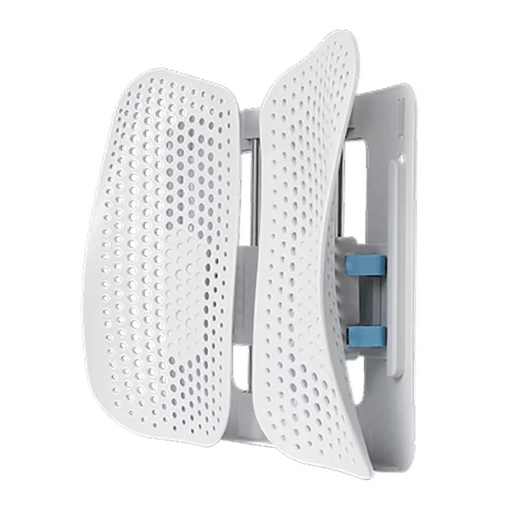 LERAVAN Elderly Ergonomic Butterfly Spine Support Lumbar Pad (Grey)
